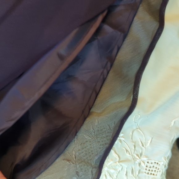 SzL SmartSet Deep Purple Stretch waist sheer overlay midi skirt - Picture 2 of 3